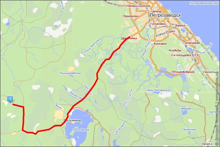 Схема проезда в заброшенный городок Буран